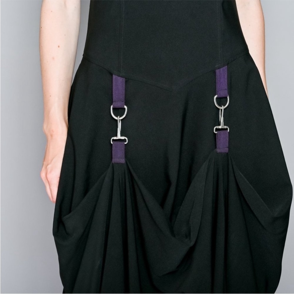 Lip Service Garter Hook Goth Ball Gown Dress L - Picture 3 of 13